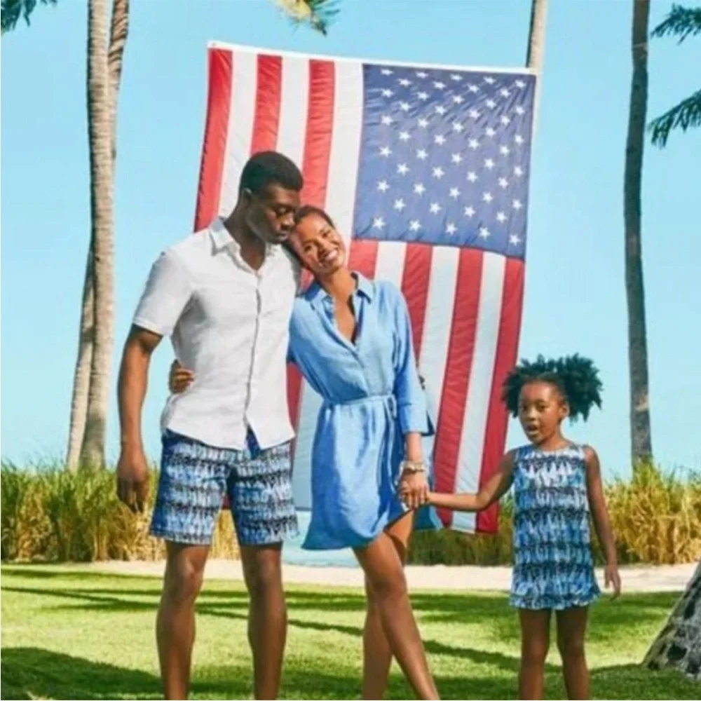 Lilly Pulitzer Pilar Tunic 3/4 Sleeve Linen Dress Beckon Blue Size Small - Picture 2 of 13